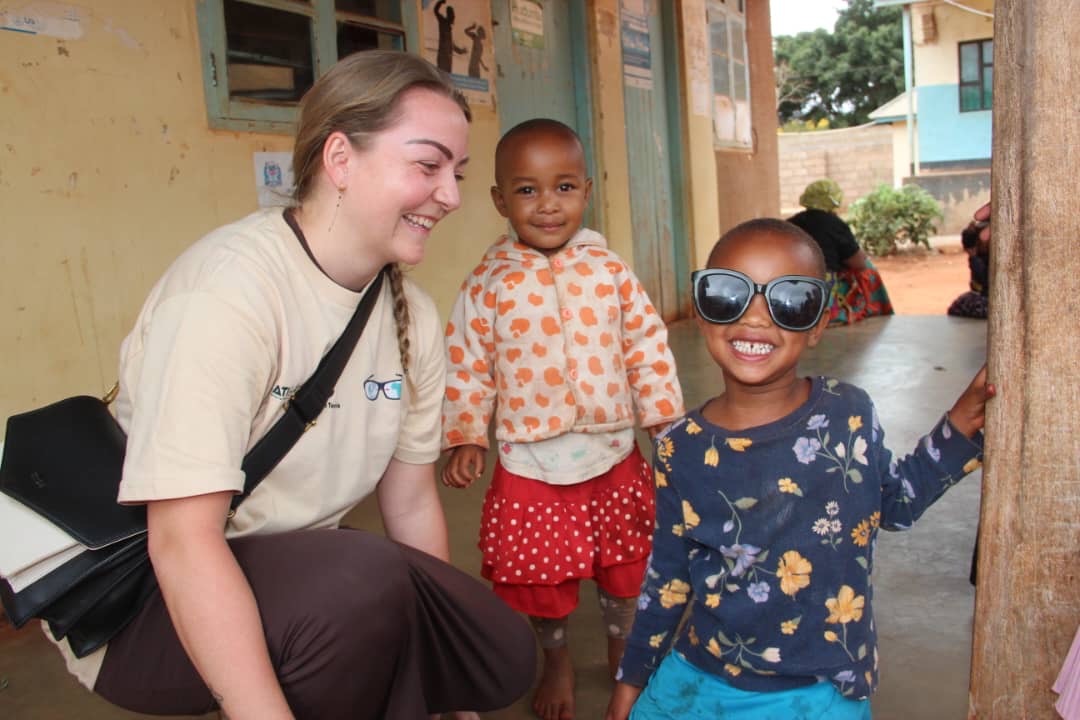 Educational materials distribution at local school